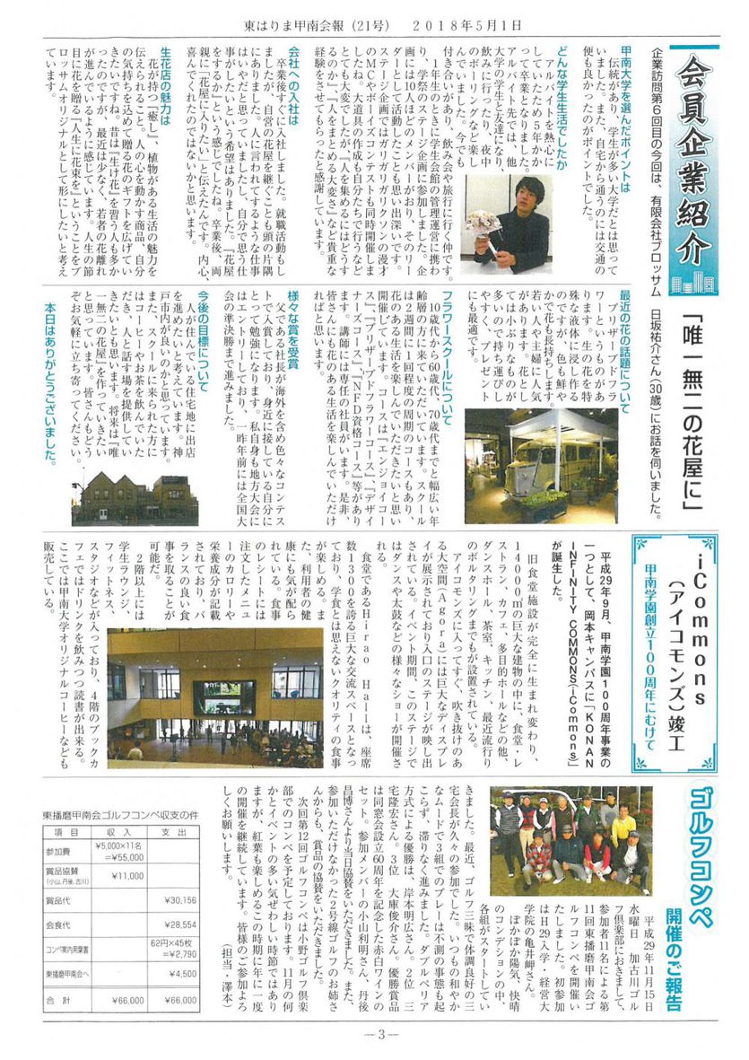 「東はりま甲南会報」第21号